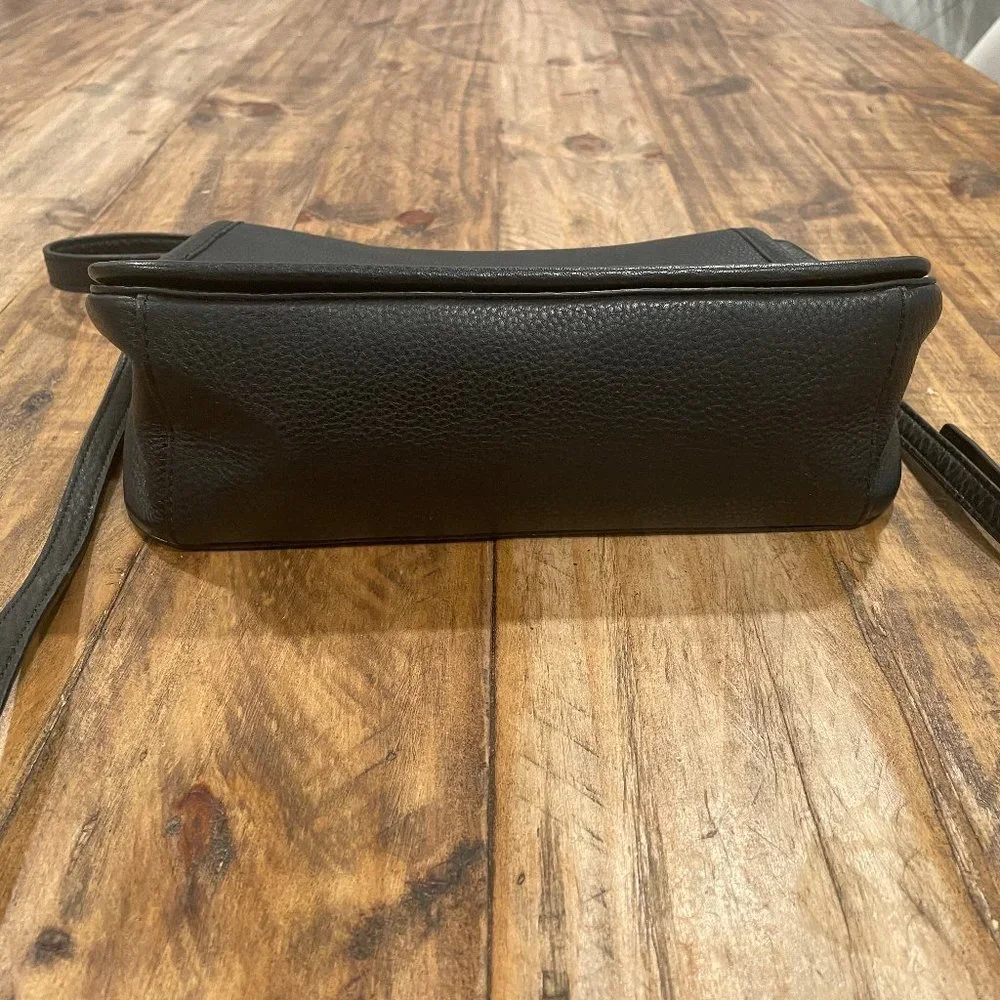 Tory Burch Britten pebbled Leather Crossbody in color Black - Picture 7 of 9